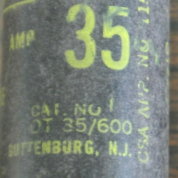 LOT of 6 / CEFCO OT35/600 ONE TIME FUSE / 35A / 600V / NEW SURPLUS / OT352