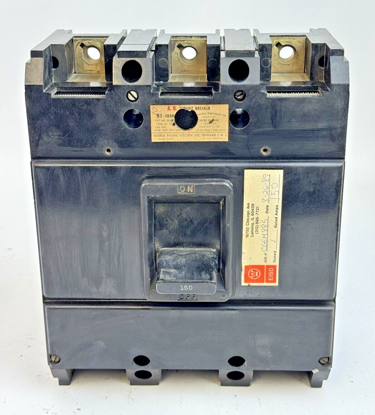 FPE - NJ631150 - MOLDED CASE CIRCUIT BREAKER - 150 A, 3 POLE, 600 VAC1