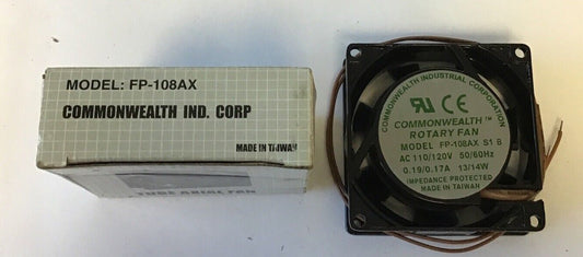 COMMONWEALTH FP-108AX TUBE AXIAL FAN 120VAC 50/60HZ0