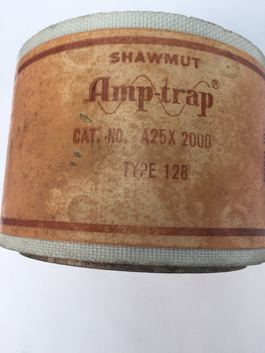 SHAWMUT AMPTRAP A25X2000-128 FUSE 2000AMP 250 VOLTS TYPE 1280