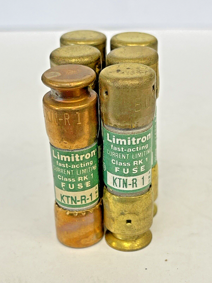 BUSSMANN - *BOX OF 6* - KTN-R 1 - 1 AMP, 250 VAC - LIMITRON, FAST-ACTING FUSES1