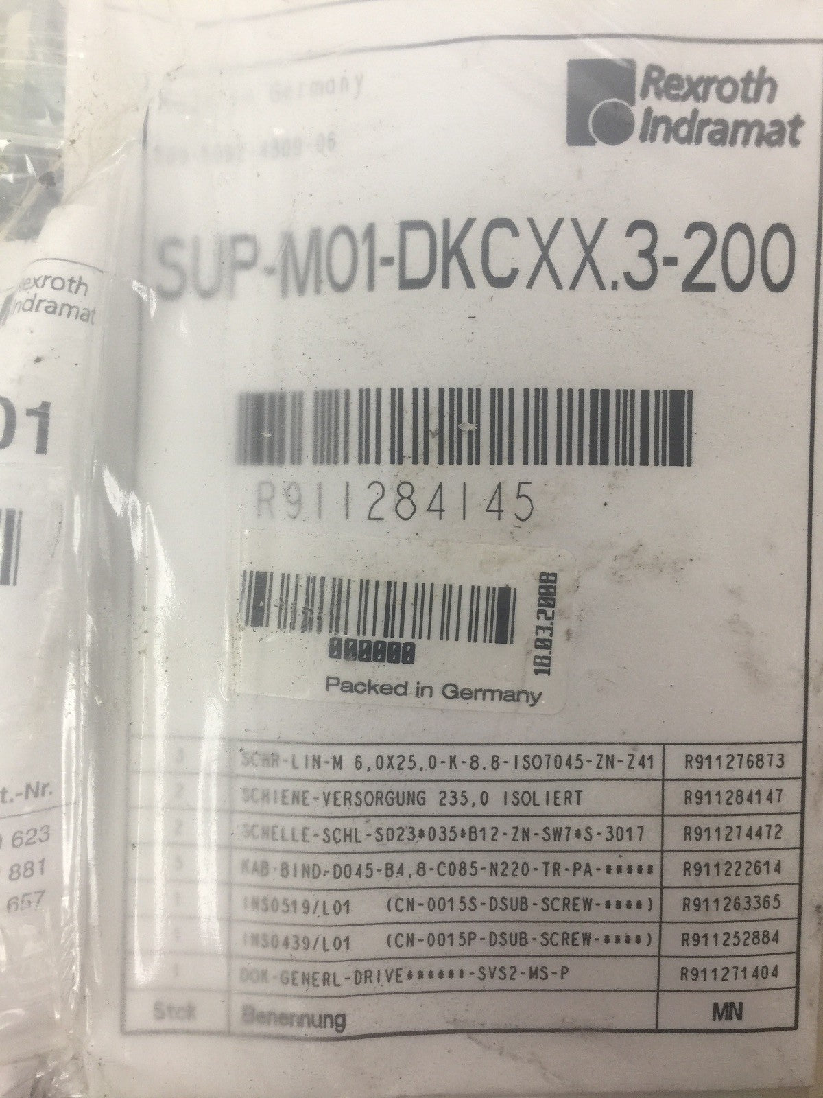 REXROTH INDRAMAT SUP-M01-DKCXX.3-200 SERVICE KIT1