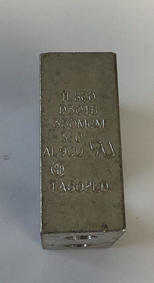 ILSCO D3016 LUG 350MCM -3/0 AL9CU NO LUG SCREWS0