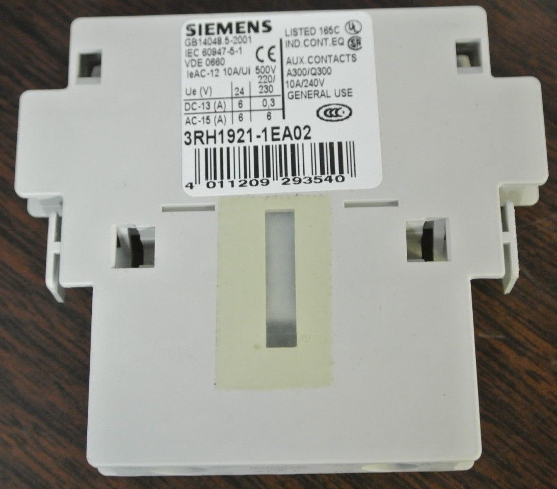 SIEMENS 3RH1921-1EA02 - AUXILIARY SWITCH BLOCK / AUXILIARY CONTACT - NEW SURPLUS0