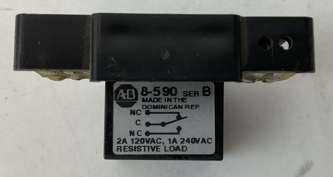 ALLEN BRADLEY 8-590 SER B EM-RELAY 2A 120VAC 1A 240VAC RESISTIVE LOAD0
