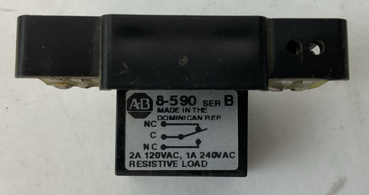 ALLEN BRADLEY 8-590 SER B EM-RELAY 2A 120VAC 1A 240VAC RESISTIVE LOAD0