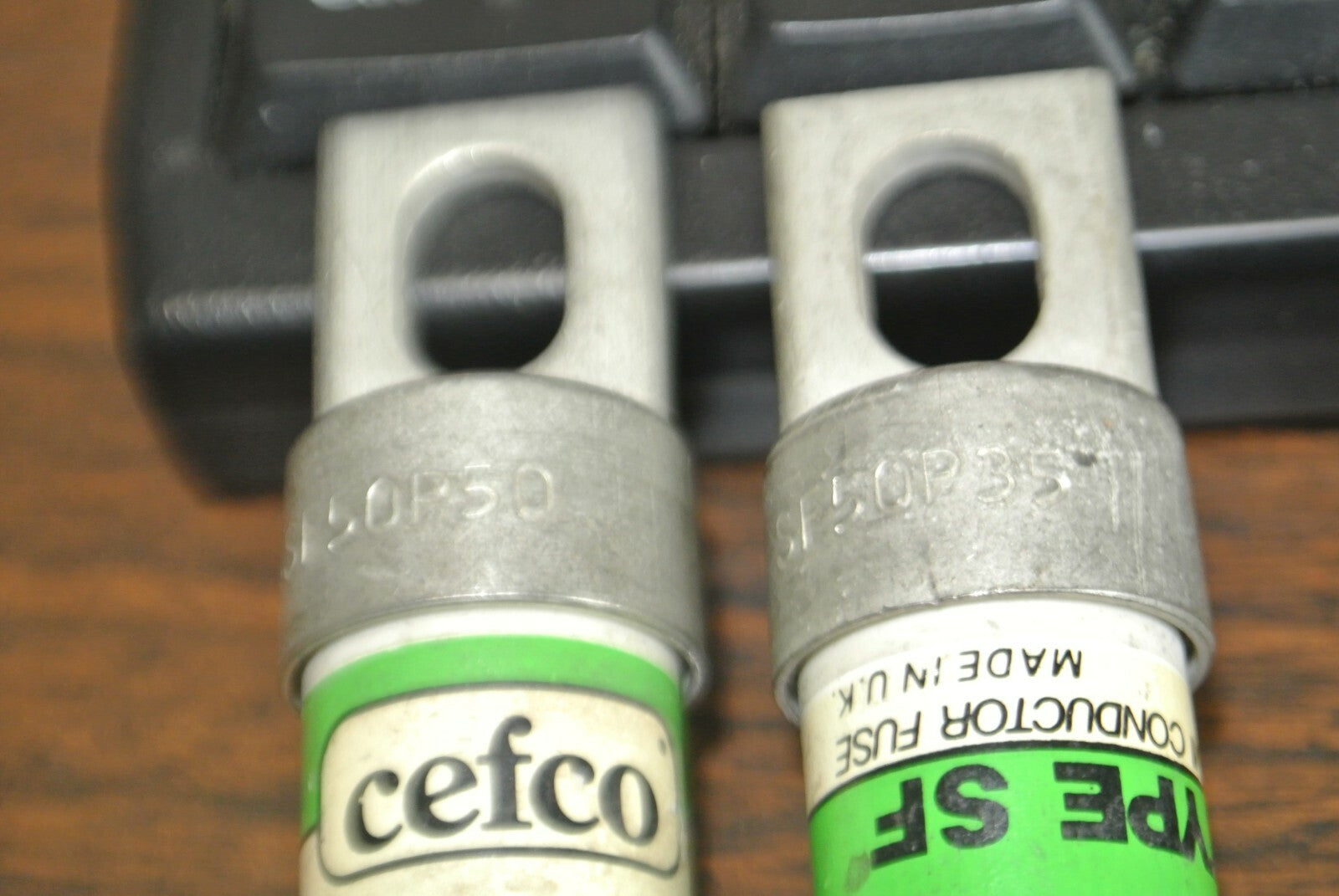 LOT of 2 CEFCO SEMICONDUCTOR FUSES / 1 ea. SF50P35 & SF50P50 / NEW SURPLUS2
