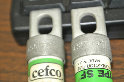 LOT of 2 CEFCO SEMICONDUCTOR FUSES / 1 ea. SF50P35 & SF50P50 / NEW SURPLUS2
