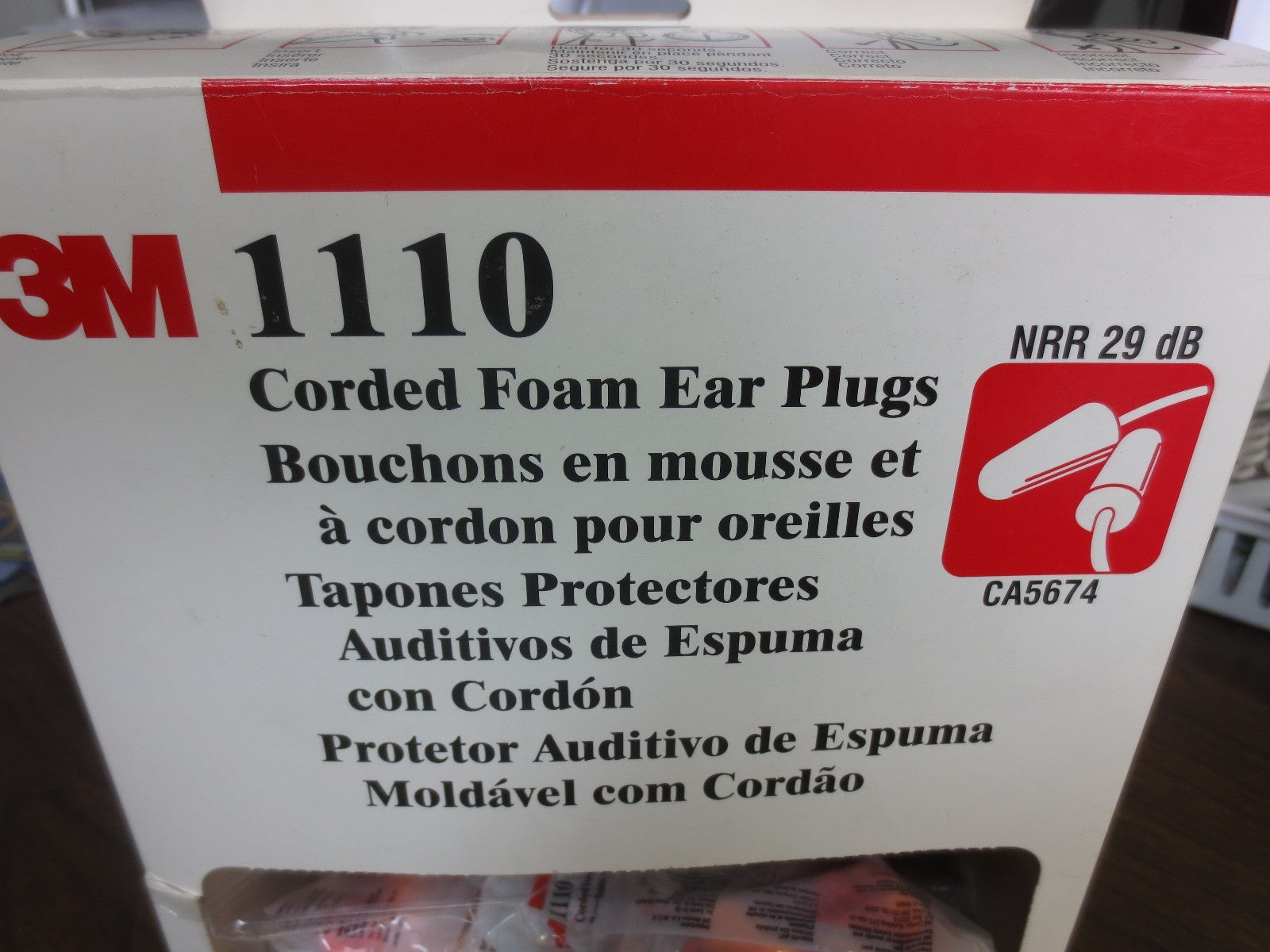 3M 1110 CORDED FOAM EAR PLUGS - NOISE REDUCTION RATING 29 DECIBELS, LOT of 10 Pr3