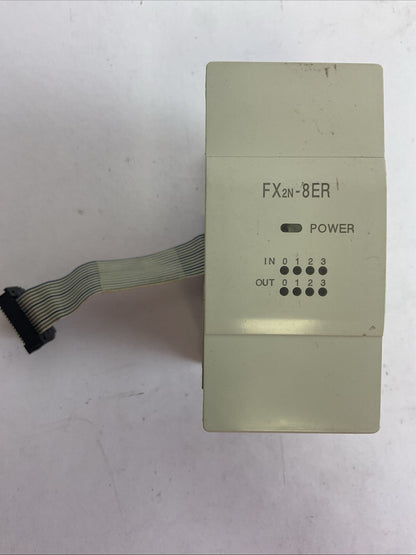 MITSUBISHI FX2N-8ER PROGRAMMABLE CONTROLLER OUT 30VDC 250VAC 2A IN 24VDC .5mA0