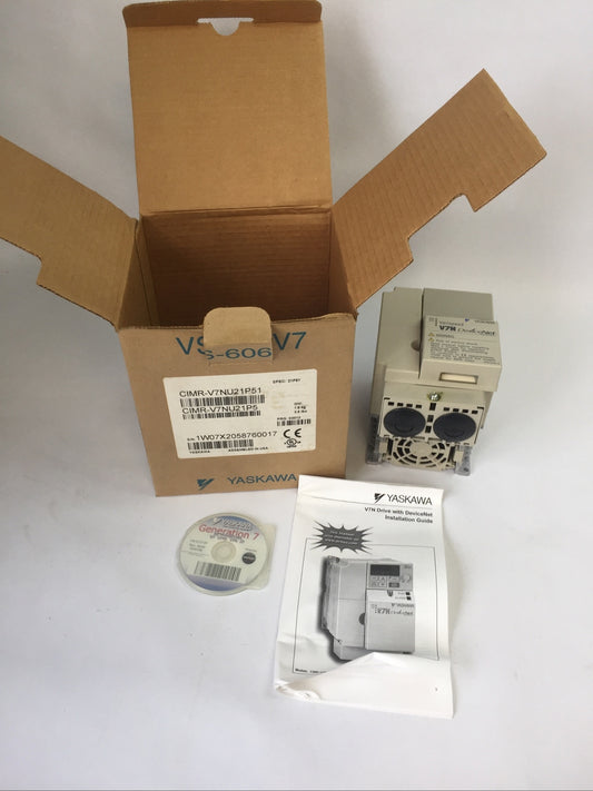 YASKAWA DRIVE CIMR-V7NU21P51 VARISPEED 230VAV 8A CVST31059 BLANK COVER-A0