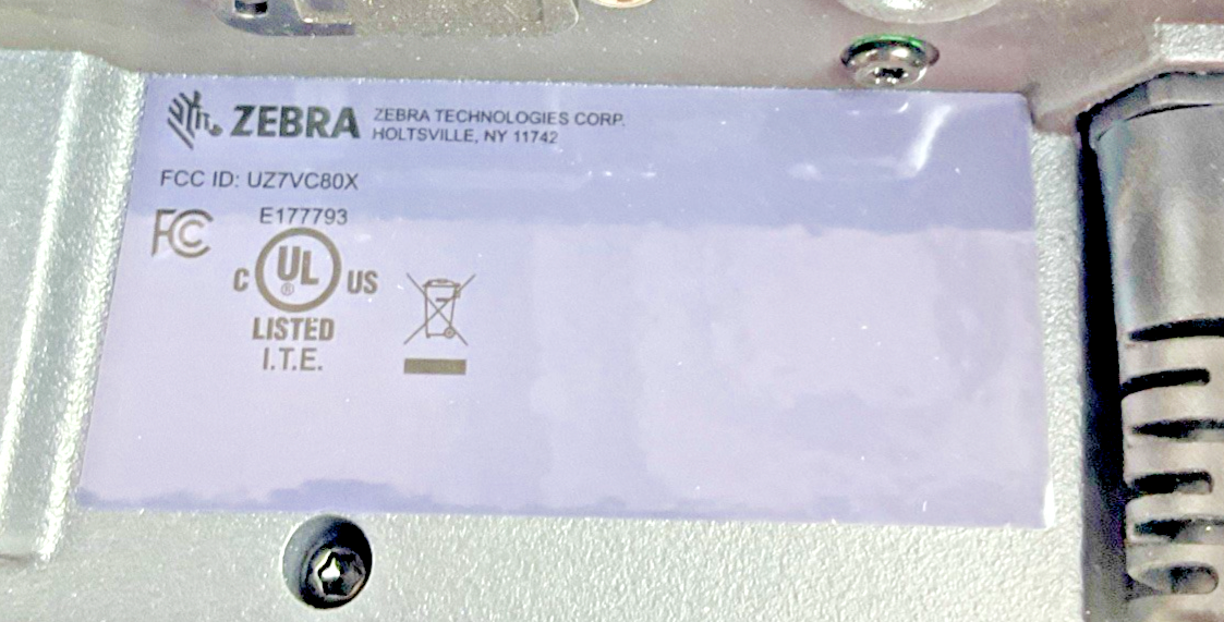 ZEBRA VC80X VEHICLE MOUNTED COMPUTER UZ7VC80X4