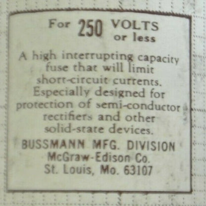 BUSSMANN / TRON KAX70 RECTIFIER FUSE / 250V / 70A / NEW SURPLUS / EACH3