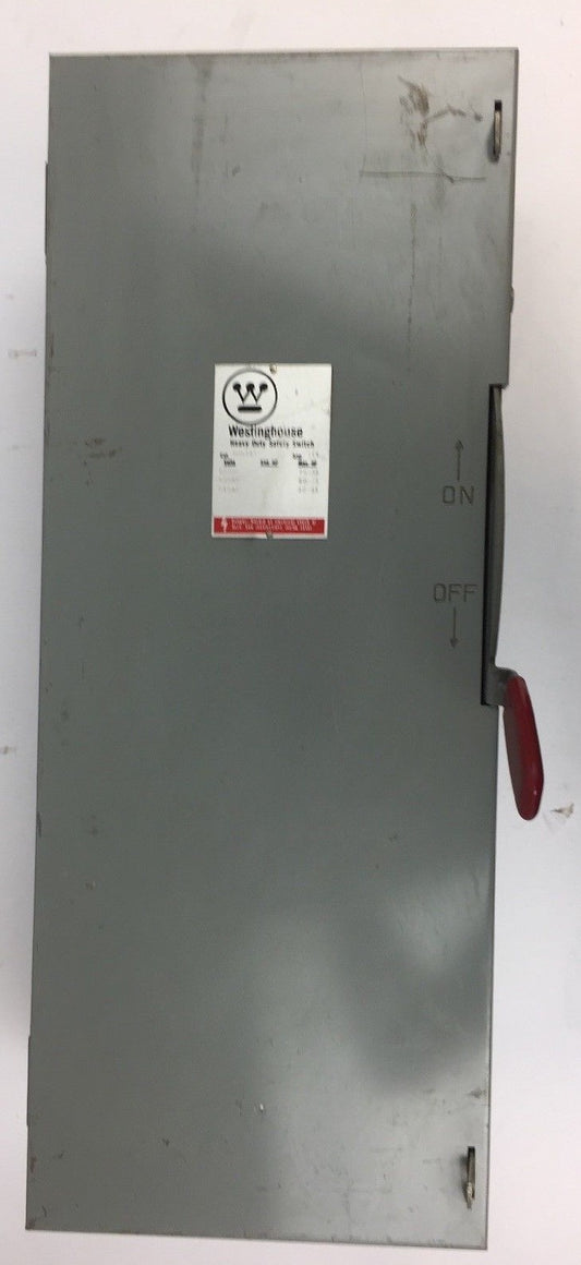 WESTINGHOUSE HUN363 HEAVY DUTY SAFETY SWITCH 100 AMP 600 VAC0