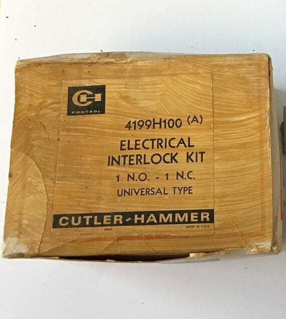 CUTLER HAMMER 4199H100(A) ELECTRICAL INTERLOCK 10316H89A 1N.O.-1N.C. UNIVERSAL1