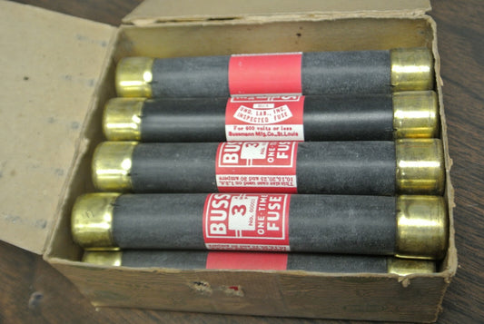 LOT of 9 / BUSS 60003 ONE-TIME FUSE / 3A / 600V / NEW SURPLUS / NOS3 (?)0