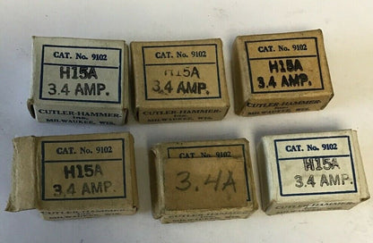 CUTLER HAMMER 9102 H15A 3.4AMP HEATER****LOTOF6****0