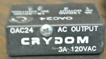 LOT of 4 / CRYDOM OAC24 AC OUTPUT MODULE / 3A 120VAC / 18-32VDC1