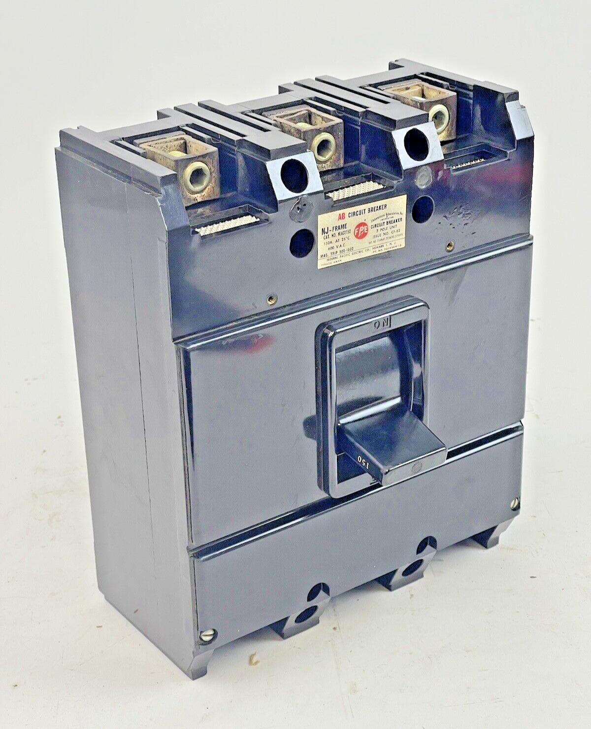 FEDERAL PACIFIC - 6315 - 3 POLE, 150A, 600 VAC AB CIRCUIT BREAKER - NJ6311500