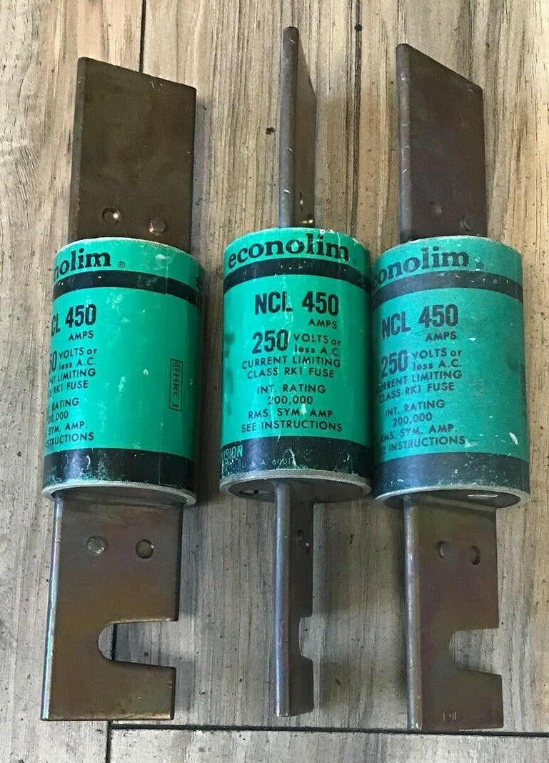 FEDERAL PACIFIC NCL450 ECONOLIM FUSE 450A 250VAC RK1 CURRENT LIMITING**LOTOF3**0