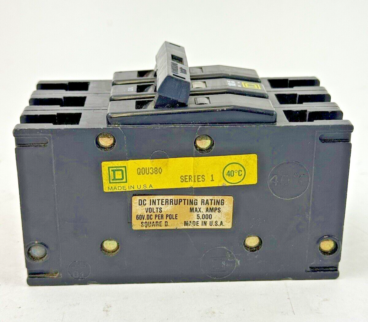 SQUARE D - QOU380 - UNIT MOUNT CIRCUIT BREAKER - 3 POLE/80 A/ 240 VAC/ TYPE QOU3