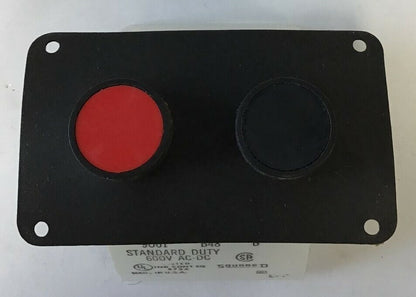 SQUARE D 9001 B48 2 BUTTON PUSH BUTTON STATION 600VAC SER.B2