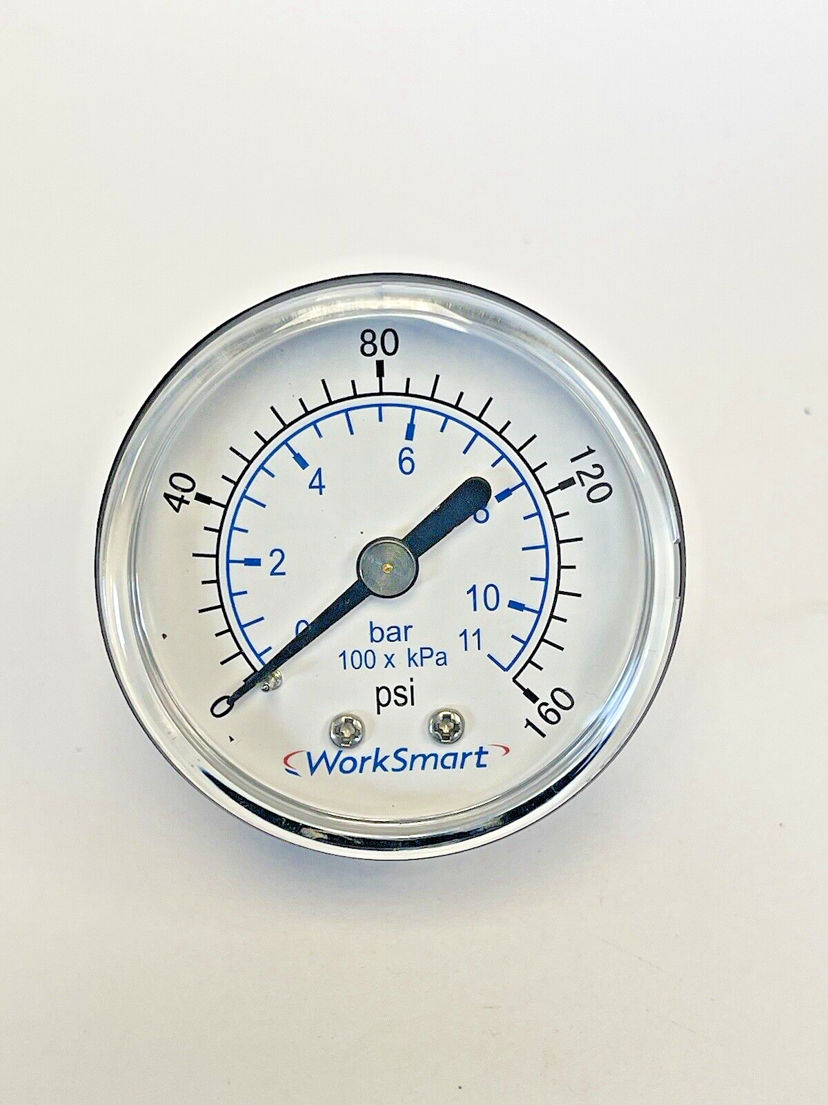 WORKSMART - WS-PE-GAGE-34 - PRESSURE GAUGE - 2" DIAMETER, 1/4" NPT, 0-160 PSI3