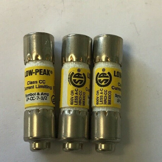 BUSMANN LOW PEAK LP-CC-7-1/2 TIME DELAY FUSE CLASS CC 600V***LOTOF3***0