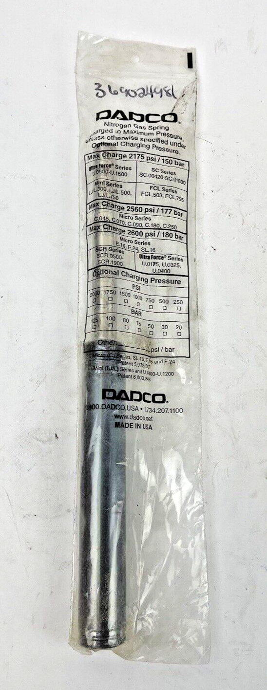 DADCO - U.0325.125 - NITROGEN GAS SPRING - 2175 PSI - 150 BAR - ULTRA FORCE0