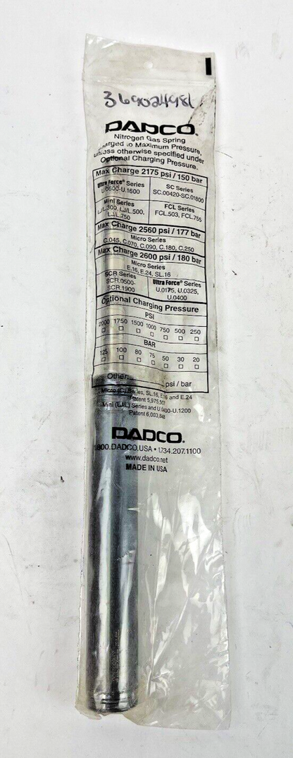 DADCO - U.0325.125 - NITROGEN GAS SPRING - 2175 PSI - 150 BAR - ULTRA FORCE0