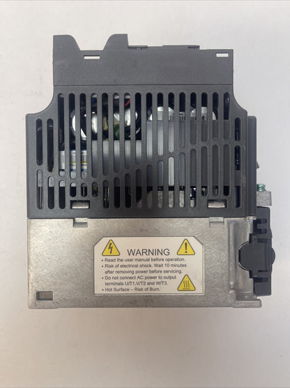 DELTA VFD015E23A VARIABLE FREQUENCY DRIVE OUTPUT 0-240VAC 7.5A 2.9KVA INPUT 200-5