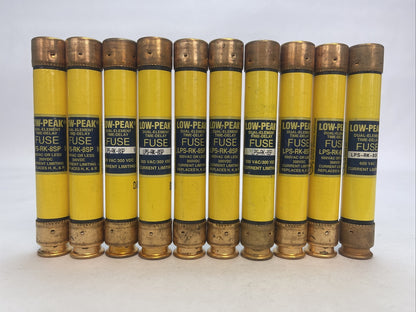 BUSSMANN LPS-RK-8SP LOW-PEAK DUAL ELEMENT 600VAC 8AMP TIME-DELAY (LOT OF 10)0