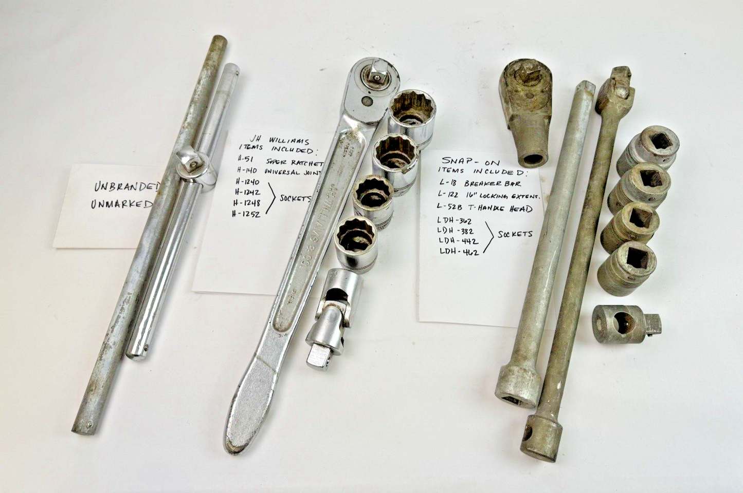 SNAP-ON / JH WILLIAMS - SOCKET SET - AMAZING PIECES - SEE FULL DESCRIPTION BELOW10