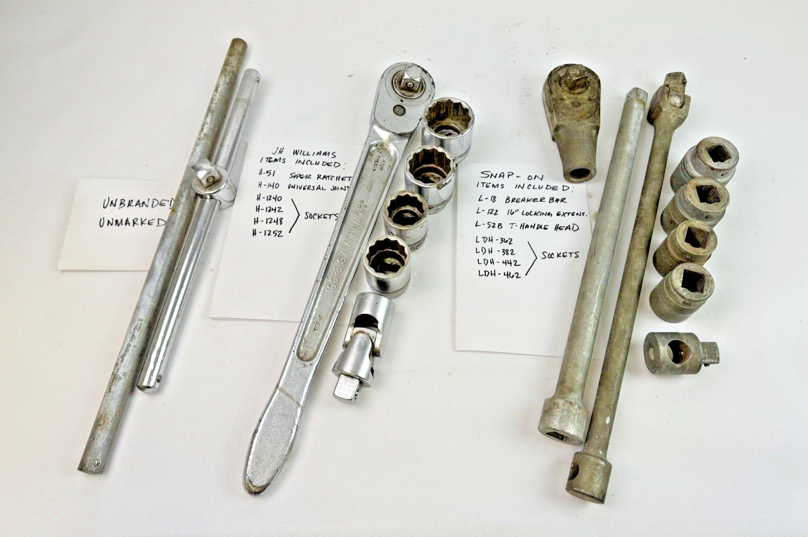 SNAP-ON / JH WILLIAMS - SOCKET SET - AMAZING PIECES - SEE FULL DESCRIPTION BELOW10