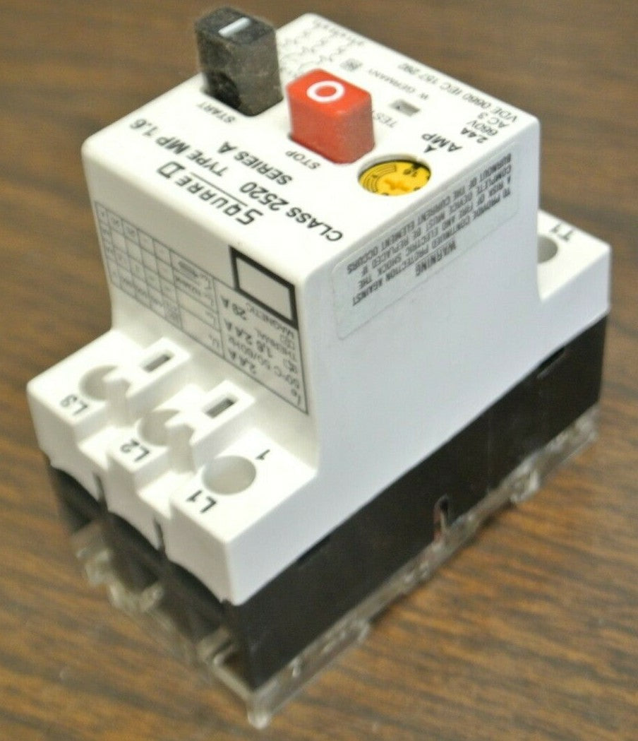 SQUARE D 2520 MP 1.6 MOTOR PROTECTIVE SWITCH / 1.6 - 2.4A / NEW SURPLUS2
