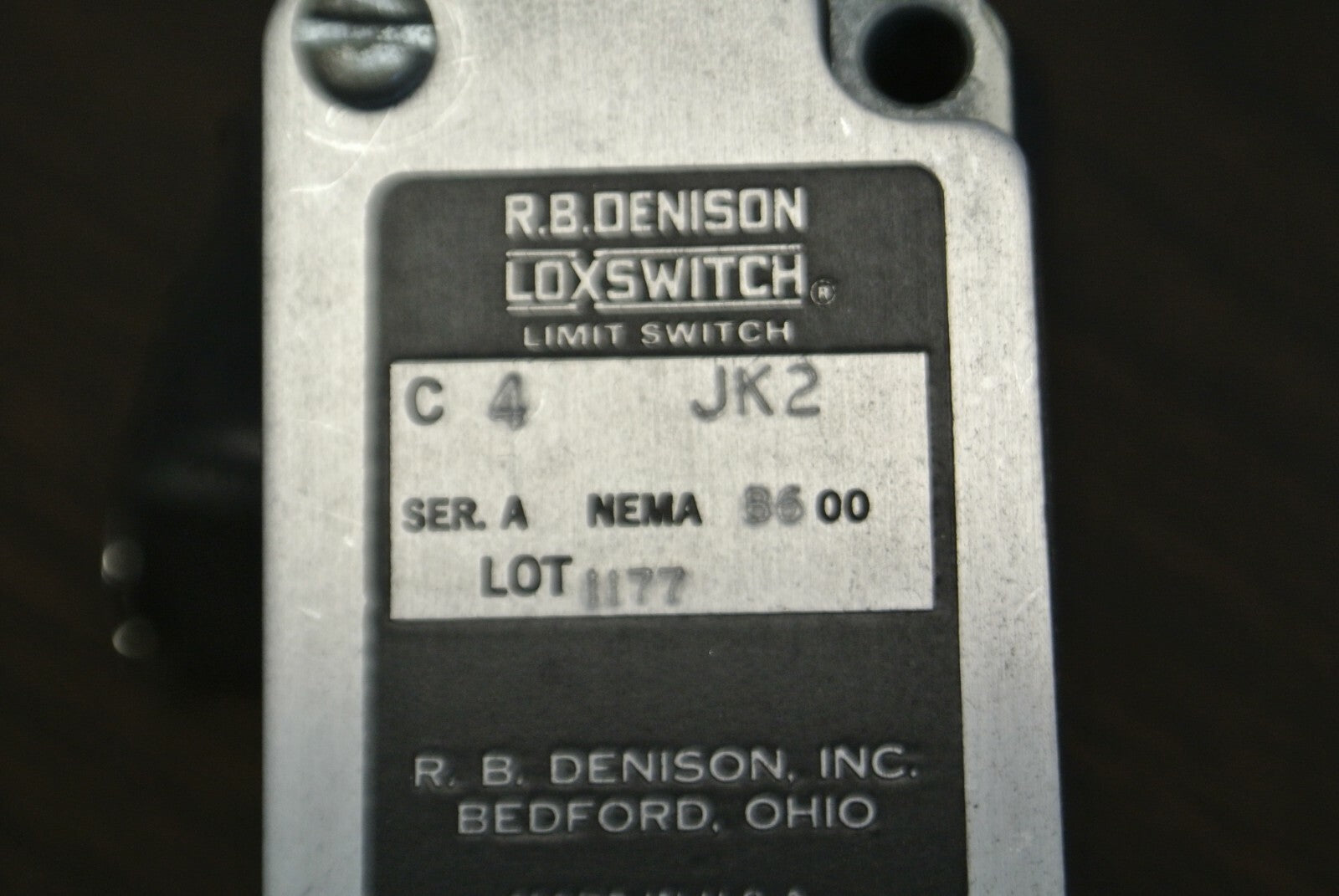 GOULD / R.B. DENISON / C4-JK2 LIMIT SWITCH / NEW SURPLUS / C4JK21