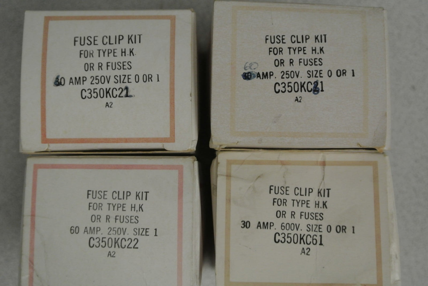 LOT of 4 SETS / CUTLER-HAMMER FUSE CLIP KITS / NEW SURPLUS 0