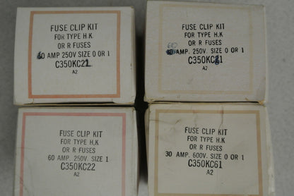 LOT of 4 SETS / CUTLER-HAMMER FUSE CLIP KITS / NEW SURPLUS 0