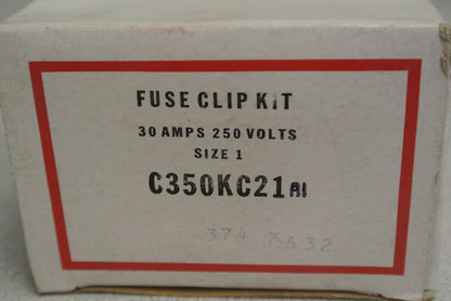 CUTLER-HAMMER C350KC21 FUSE CLIP KIT / 30A / 250V / SIZE 1 / NEW SURPLUS1