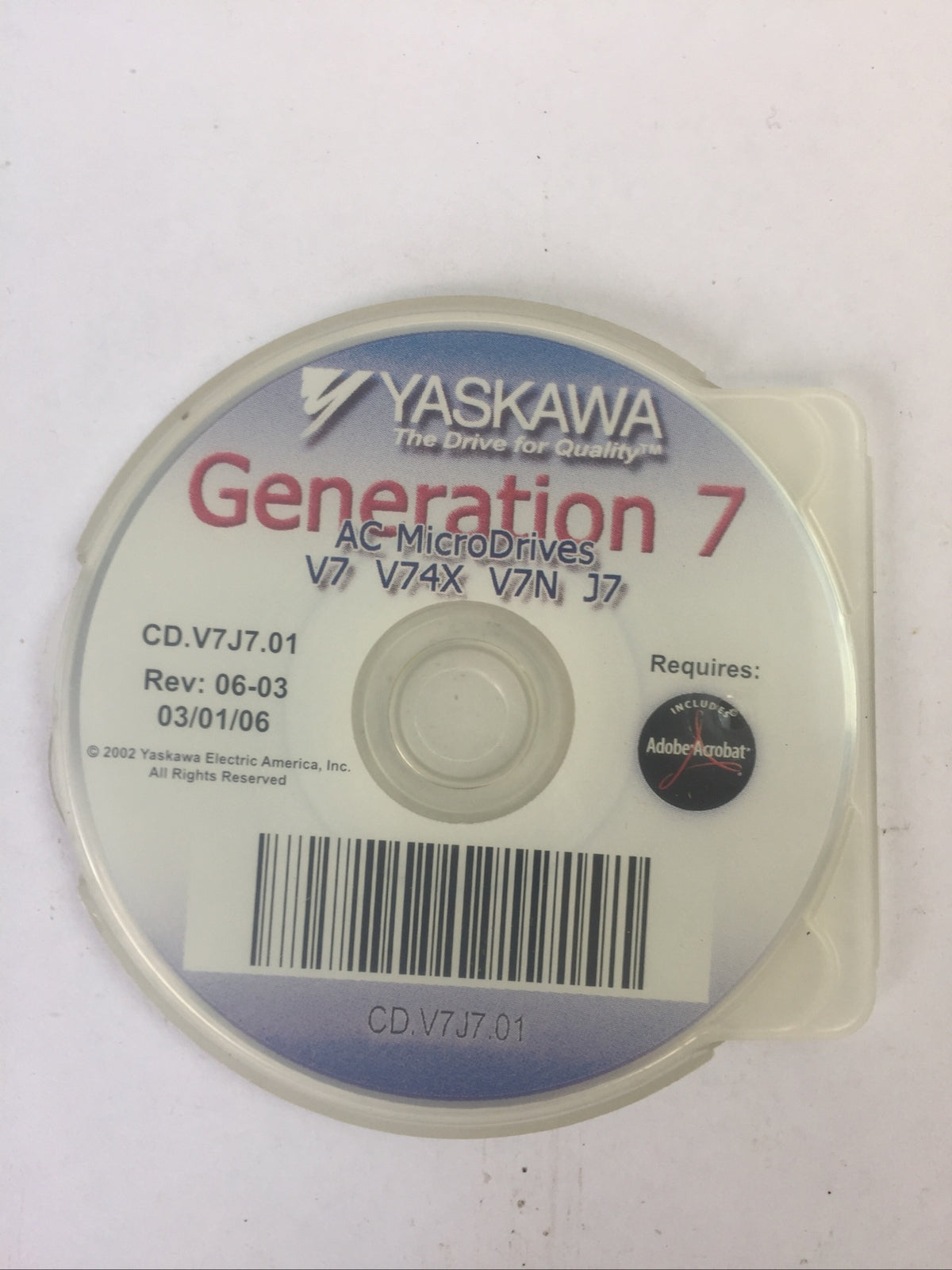 YASKAWA DRIVE CIMR-V7NU21P51 VARISPEED 230VAV 8A CVST31059 BLANK COVER-A9