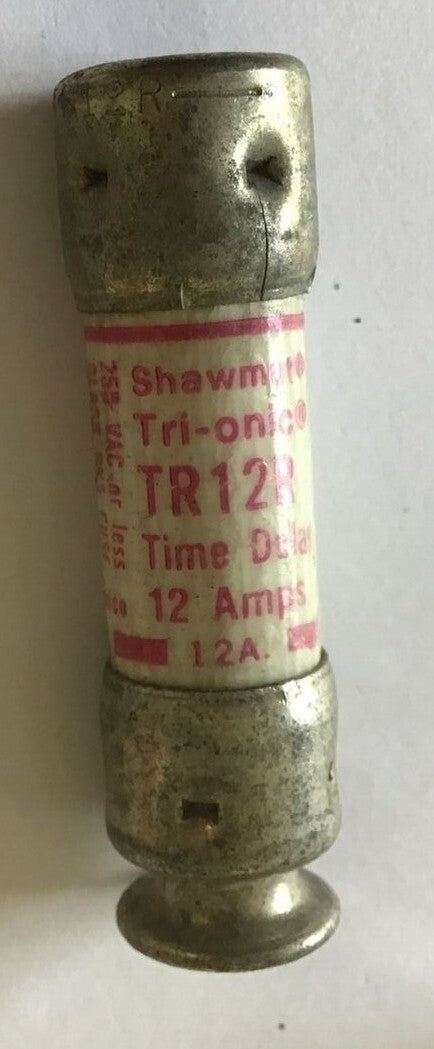 GOULD SHAWMUT TR12R FUSE 12A 250VAC TRI-ONIC TIME DELAY CLASS RK5***LOTOF 22***1