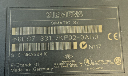 SIEMENS 6ES7 331-7KF02-0AB0 S7 INPUT MODULE SIMATIC S75