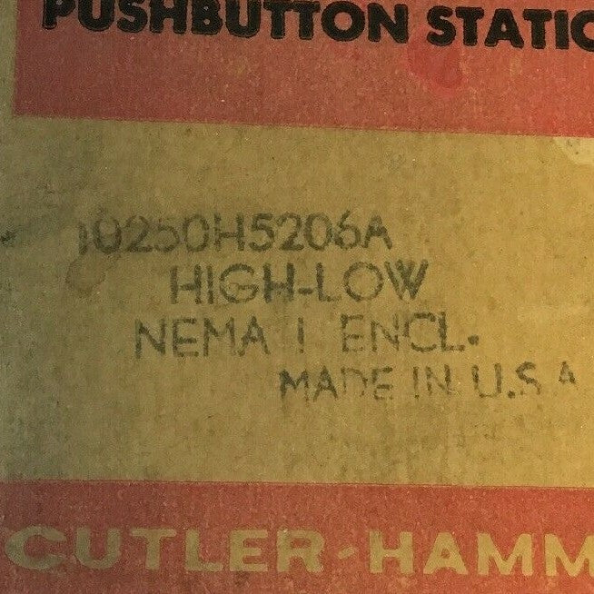 CUTLER HAMMER 10250H5206A STANDARD DUTY HIGH-LOW  PUSHBUTTON STATION1