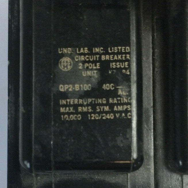 ITE QP2-B100 CIRCUIT BREAKER 2POLE 100AMP 120/240VAC1