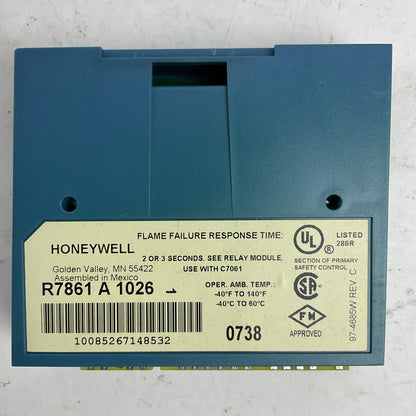 HONEYWELL R7861 A 1026 DYNAMIC SELF-CHECK ULTRAVIOLET FLAME AMPLIFIER1