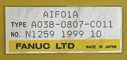 FANUC AIF01A A03B-0807-C011 I/O INTERFACE MODULE (LOT OF 3)2