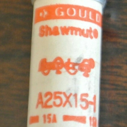 BOX of 10 / GOULD-SHAWMUT A25X15 RECTIFIER FUSES / 15A / 300V / NEW SURPLUS2