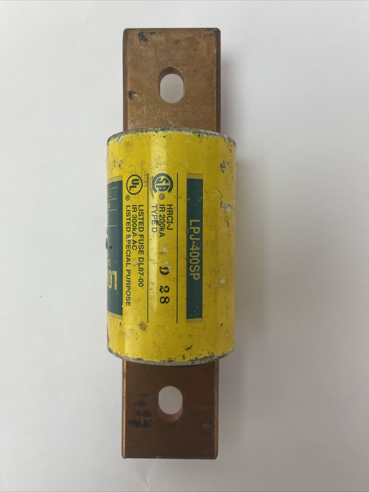 BUSSMANN LPJ-400SP LOW-PEAK DUAL-ELEMENT TIME-DELAY FUSE 400AMP 600VAC5