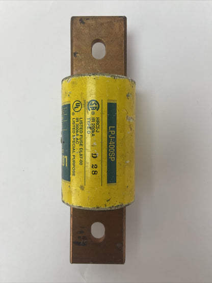BUSSMANN LPJ-400SP LOW-PEAK DUAL-ELEMENT TIME-DELAY FUSE 400AMP 600VAC5