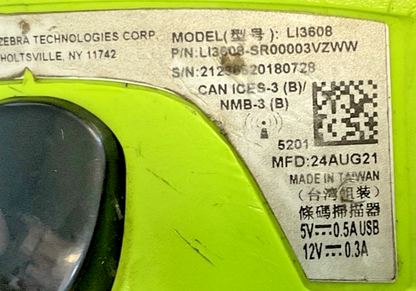 ZEBRA LI3608 BARCODE SCANNER LI3608-SR00003VZWW7